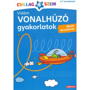 Vidám vonalhúzó gyakorlatok - Sötétkék - Betűk és számok - Birgit Fuchs