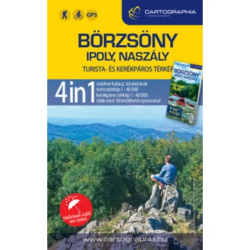 Börzsöny, Ipoly, Naszály 4in1 outdoor kalauz + turista- és kerékpáros térkép