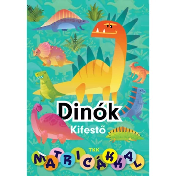 Dinók kifestő matricákkal