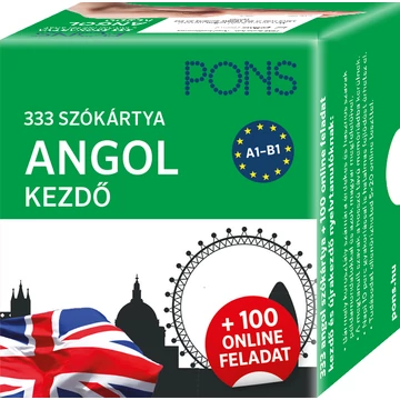 PONS 333 szókártya Angol kezdő + 100 online feladat - Kezdő és újrakezdő nyelvtanulóknak