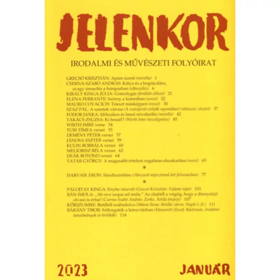 Jelenkor - Irodalmi és művészeti folyóirat - 2023. január