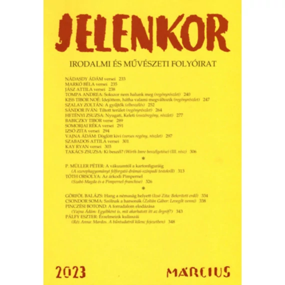 Jelenkor - Irodalmi és művészeti folyóirat - 2023. március