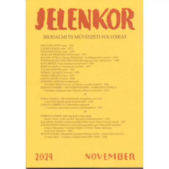 Jelenkor - Irodalmi és művészeti folyóirat - 2024. november