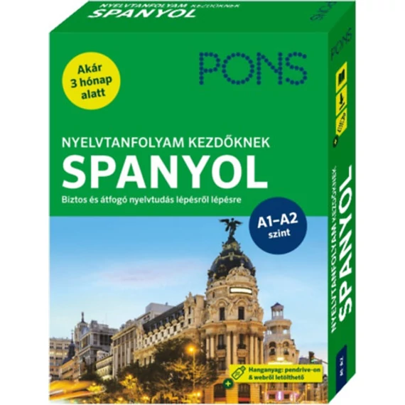 PONS Nyelvtanfolyam kezdőknek - Spanyol (könyv+pendrive+online) - Biztos és átfogó nyelvtudás lépésről lépésre - Akár 3 hónap alatt - Margareta Görrissen